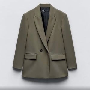 Zara dark green oversized blazer